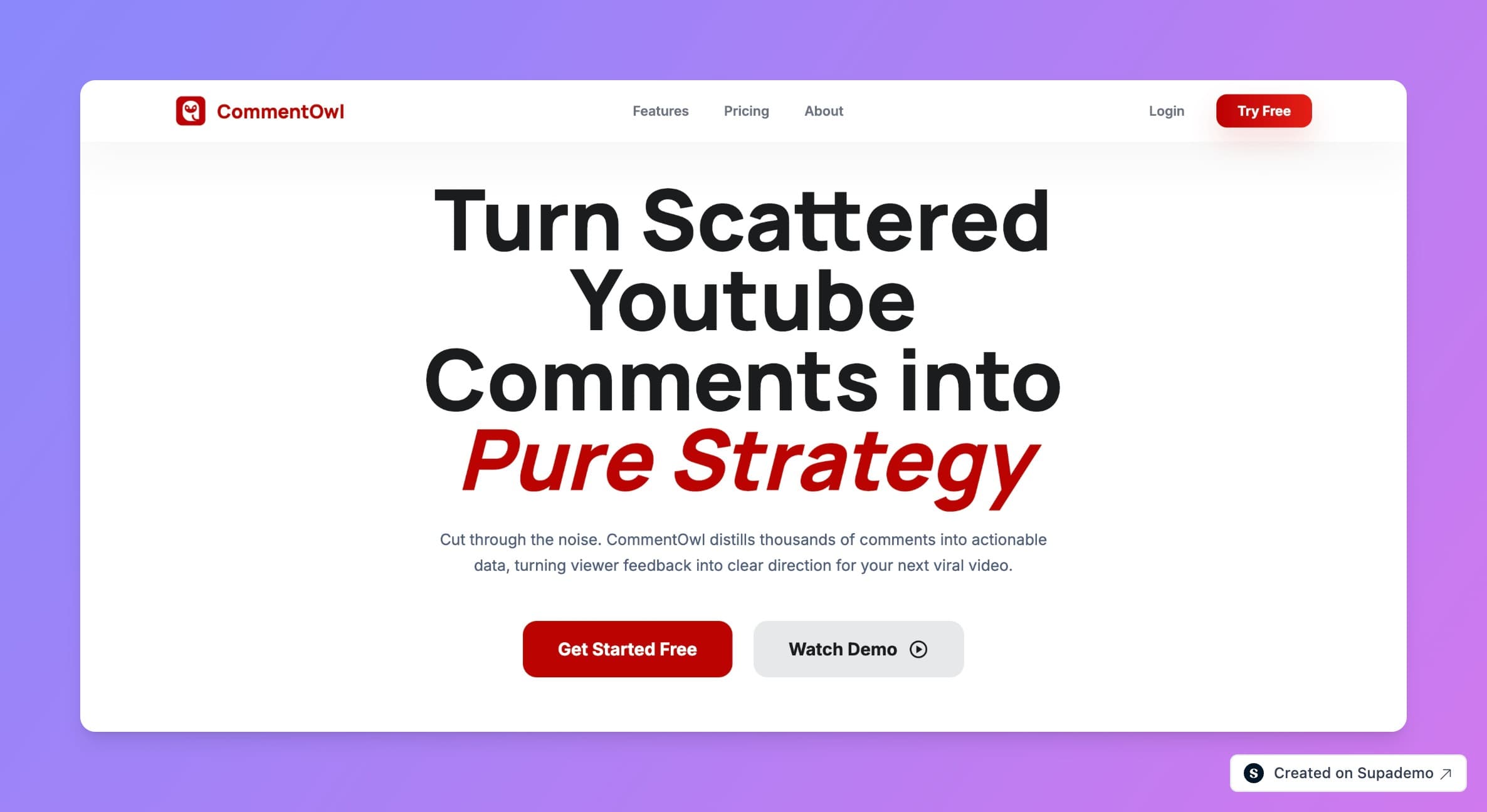 CommentOwl feature screen